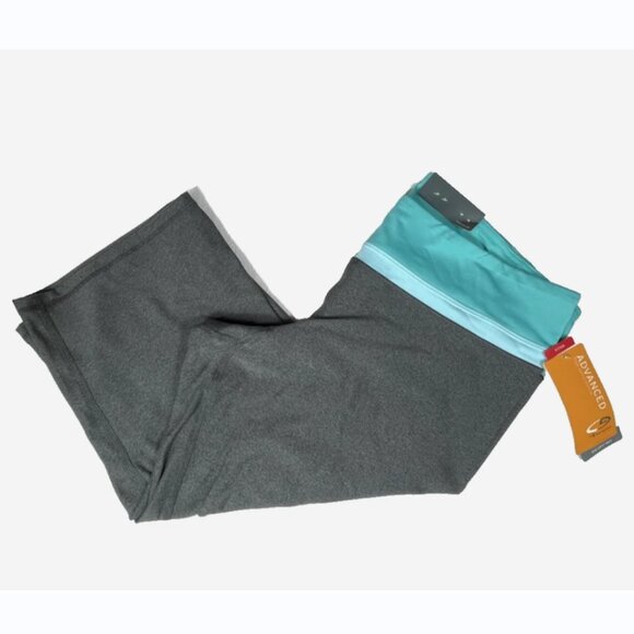 Champion High Performance Capri Leggings Gray Blue XXL NWT Fitted Activewear - Picture 1 of 11